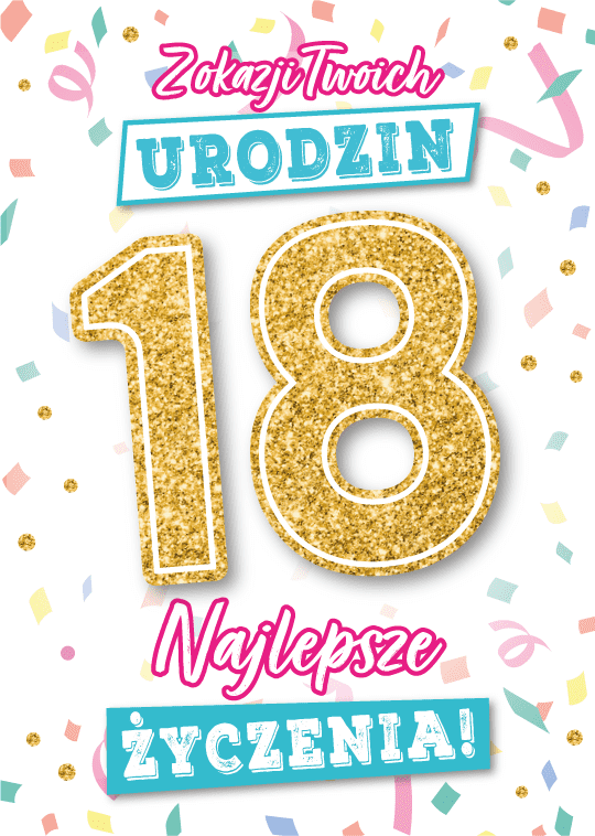 Karnet Z Okazji Twoich 18 Urodzin