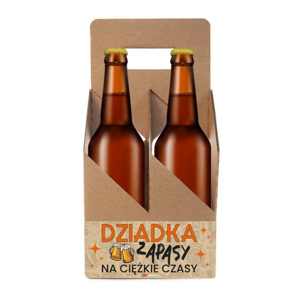 Transporter na piwo z dedykacją dla Dziadka &quot;Dziadka zapasy na ciężkie czasy&quot;&quot;