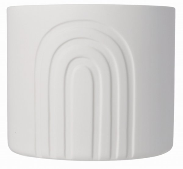 DONICZKA CERAMICZNA BIAŁA MATOWA MAŁA 15x15x13 cm