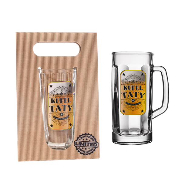 Kufel do piwa w ozdobnym opakowaniu eco."Kufel Taty" - 500ml