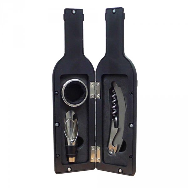 ZESTAW AKCESORIÓW DO WINA W BUTELCE " W DNIU URODZIN "