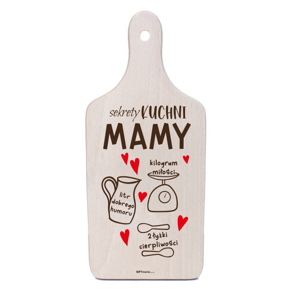 Deska dekoracyjna z nadrukiem "Sekrety kuchni Mamy"