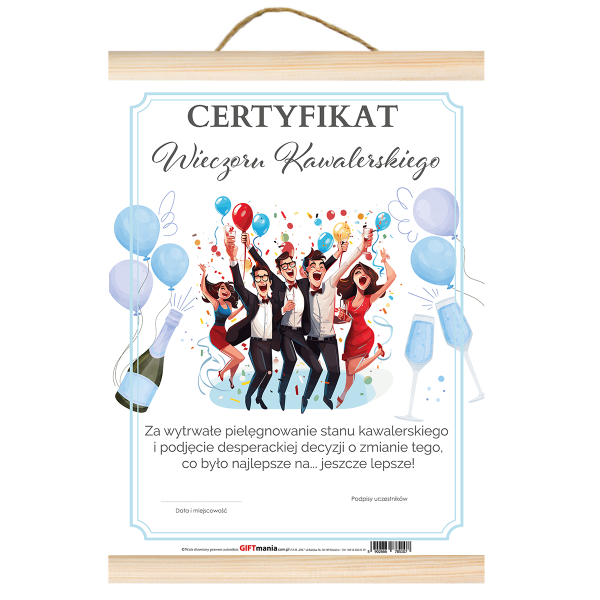 Certyfikat Wieczoru Kawalerskiego