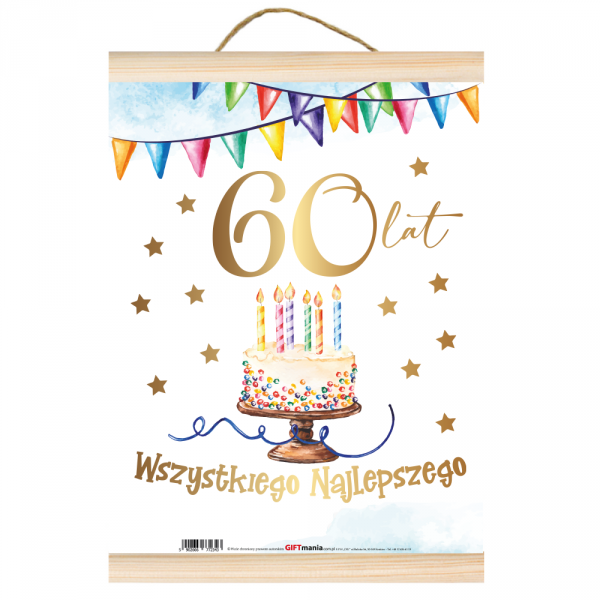 Pozłacany Dyplom 60 LAT