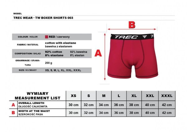 Trec Wear Boxer Shorts (bokserki) 003 RED